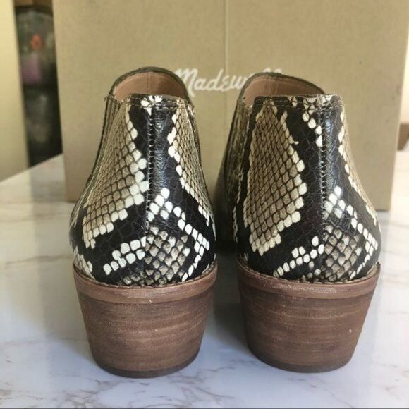 Madewell Low Chelsea Snake Embossed Booties size US 7 - Picture 7 of 10